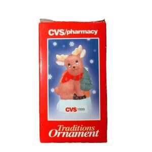 CVS 1999 Traditions Reindeer Ornament – Vintage Holiday Collectible